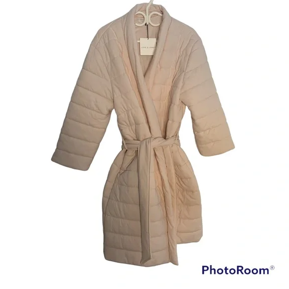 NWT Organic Duvet Robe Love & Lore, Pink Small / Medium - Picture 6 of 17